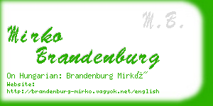 mirko brandenburg business card